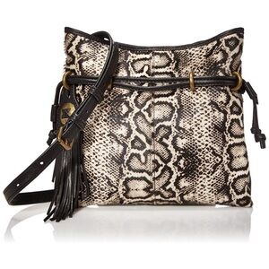 🐍 Frye Sacha Snake‎ Print Leather Mini Crossbody Bag with Tassel ✨